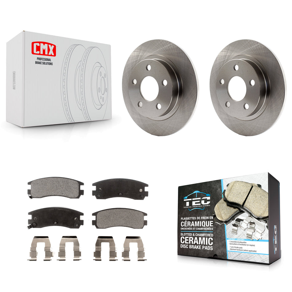Rear Disc Brake Rotors And Ceramic Pads Kit For Buick LeSabre Park Avenue Pontiac Bonneville Oldsmobile Aurora Cadillac Eldorado K8T-101633