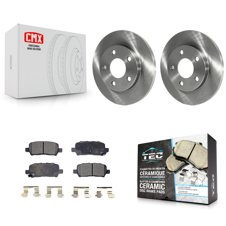 Rear Disc Brake Rotors And Ceramic Pads Kit For Chevrolet Impala Pontiac Grand Prix Buick LaCrosse Limited Allure K8T-101646