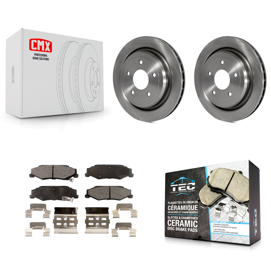 Rear Disc Brake Rotors And Ceramic Pads Kit For Chevrolet Corvette Cadillac XLR K8T-101648