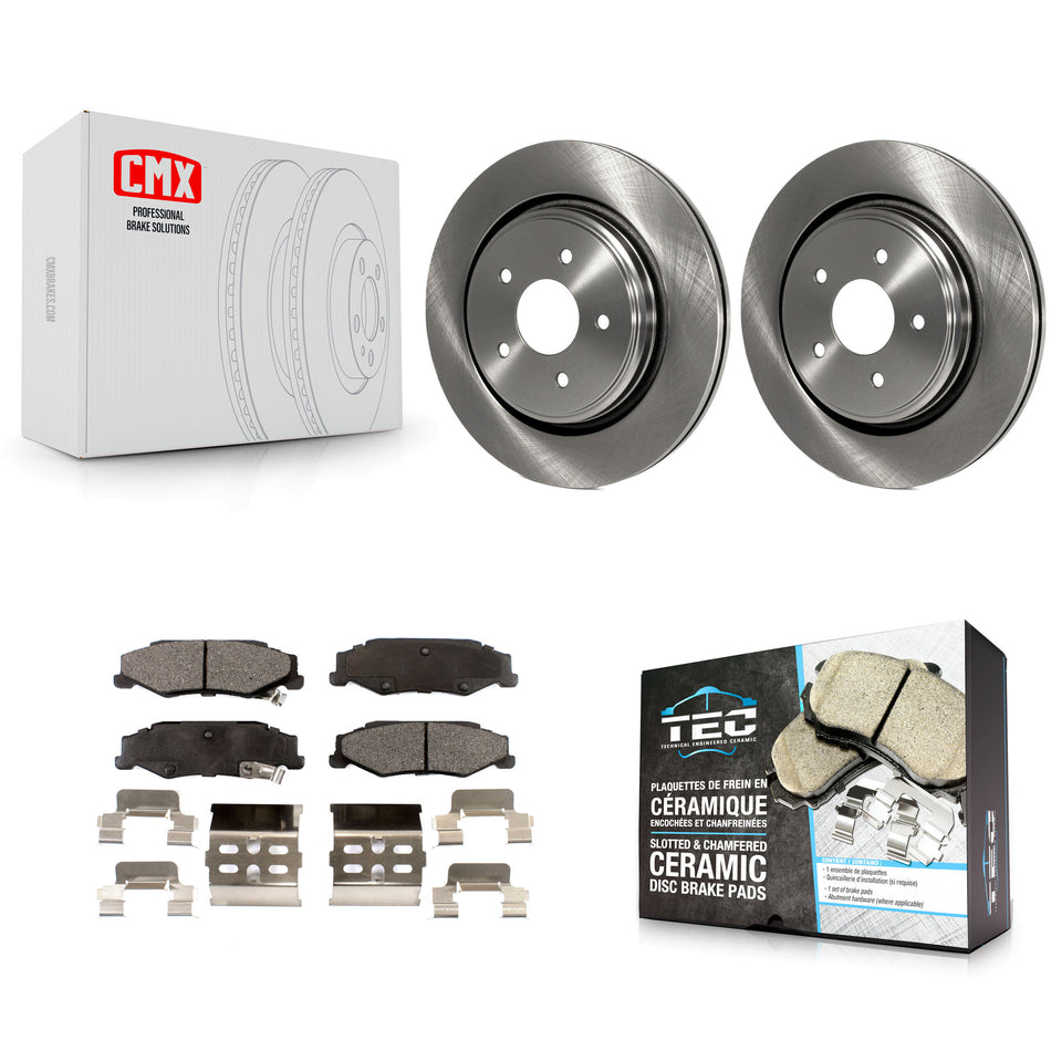 Rear Disc Brake Rotors And Ceramic Pads Kit For Chevrolet Corvette Cadillac XLR K8T-101657