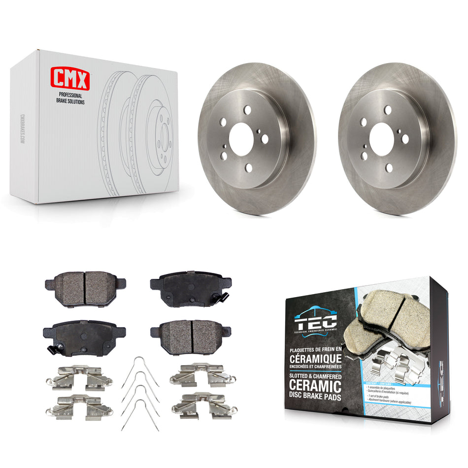 Rear Disc Brake Rotors And Ceramic Pads Kit For Toyota Corolla Prius Matrix Prime Pontiac Vibe Lexus CT200h Plug-In K8T-101669