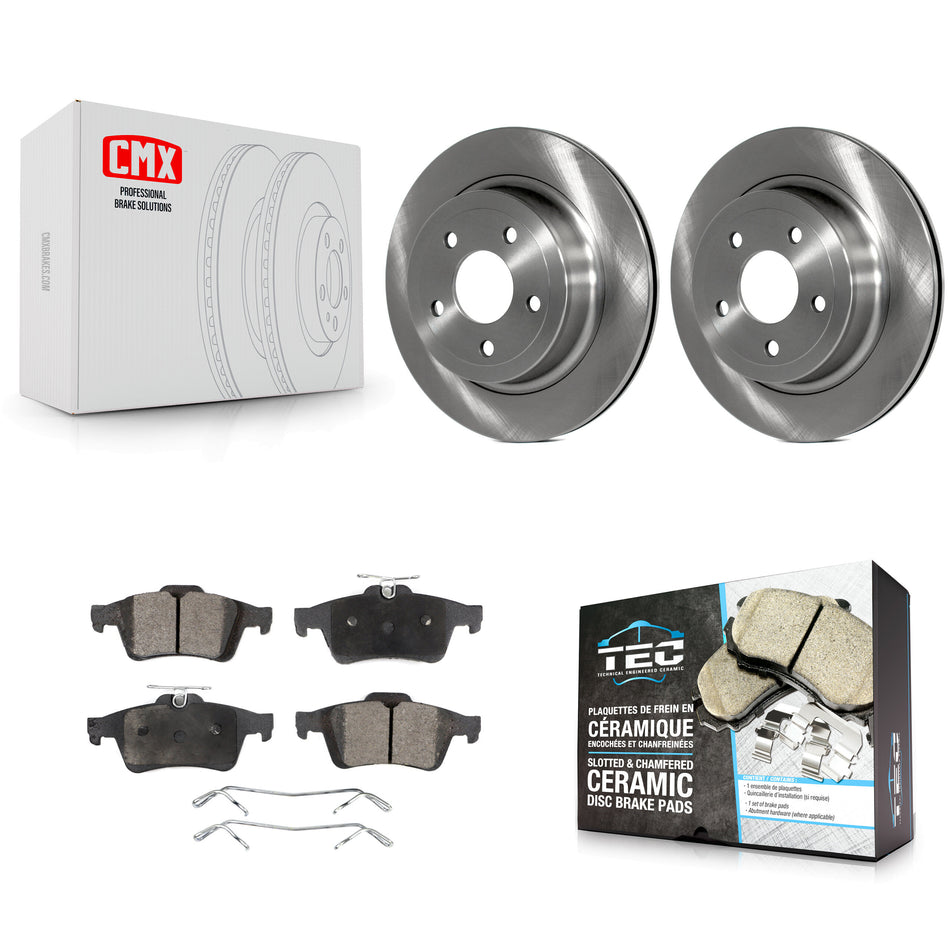Rear Disc Brake Rotors And Ceramic Pads Kit For 2008-2010 Chevrolet Cobalt SS K8T-101672