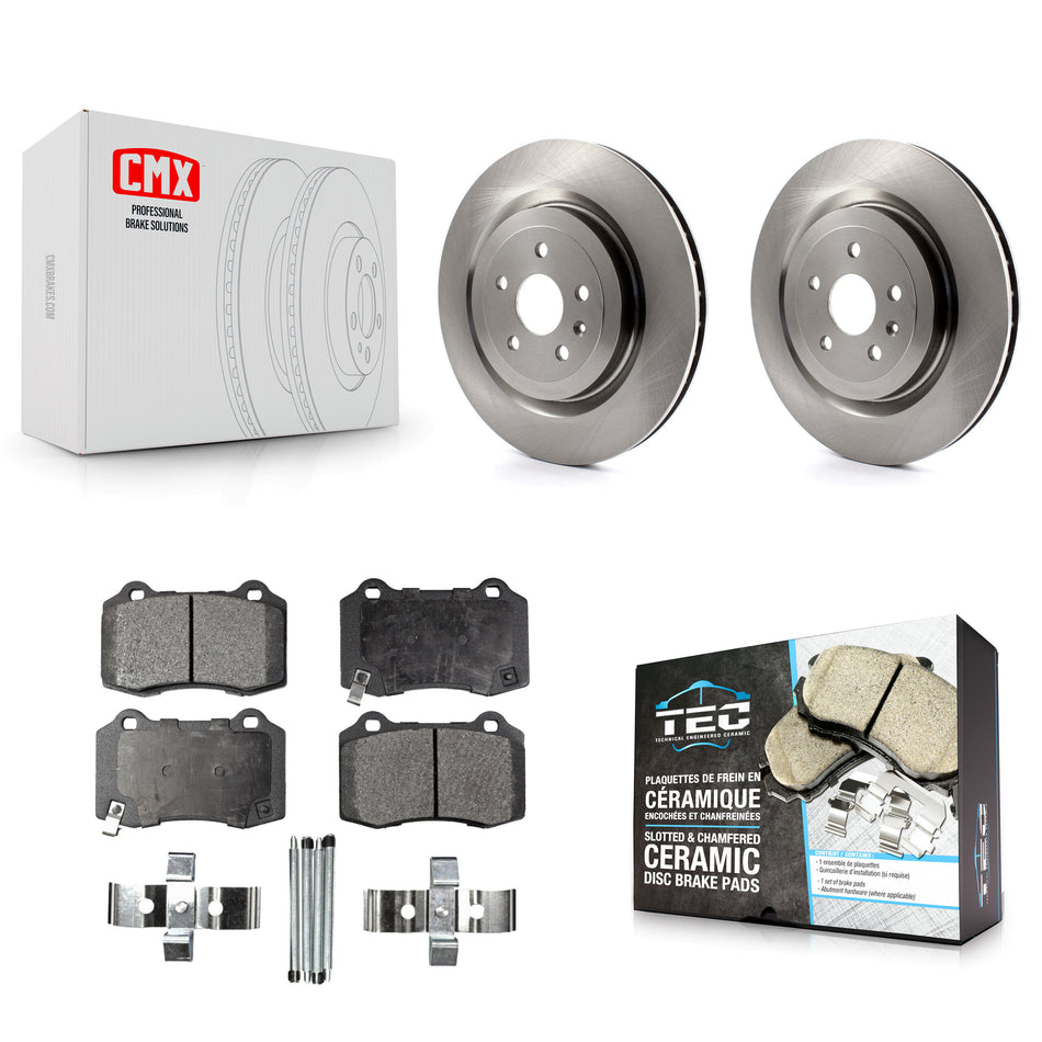 Rear Disc Brake Rotors And Ceramic Pads Kit For Chevrolet Camaro Cadillac CTS K8T-101673
