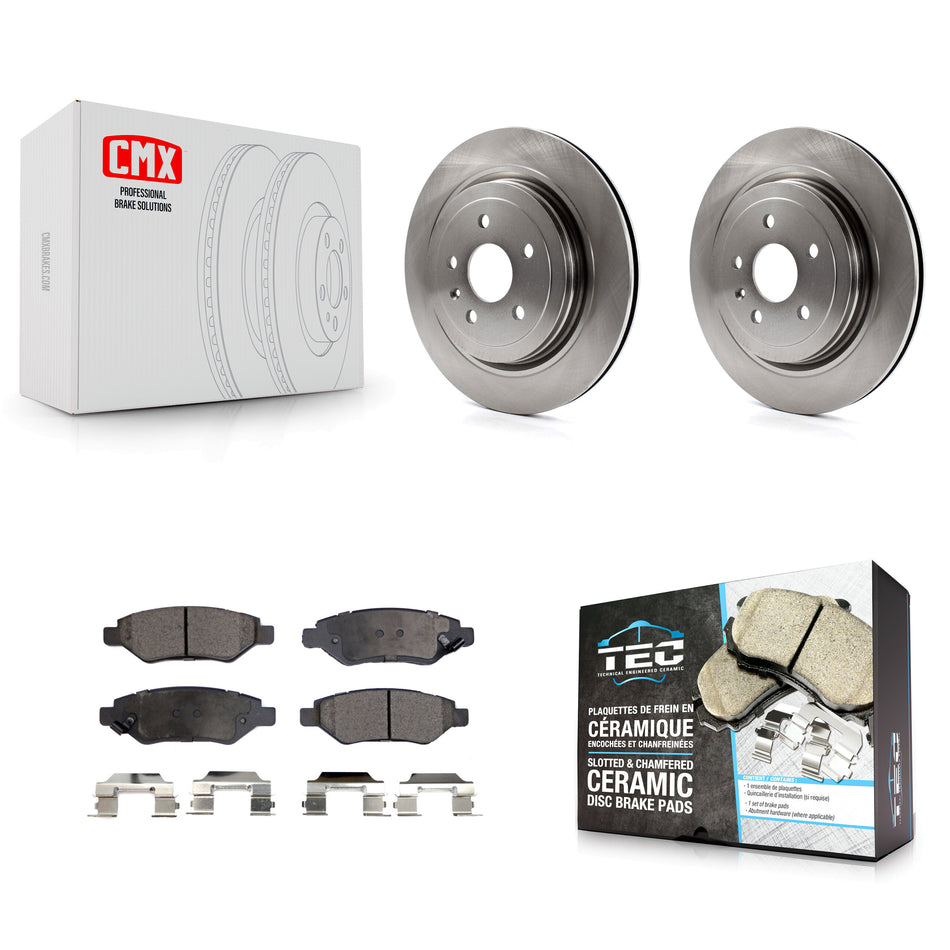 Rear Disc Brake Rotors And Ceramic Pads Kit For Cadillac CTS K8T-101677
