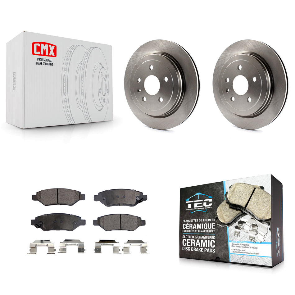 Rear Disc Brake Rotors And Ceramic Pads Kit For Chevrolet Camaro Cadillac CTS K8T-101679