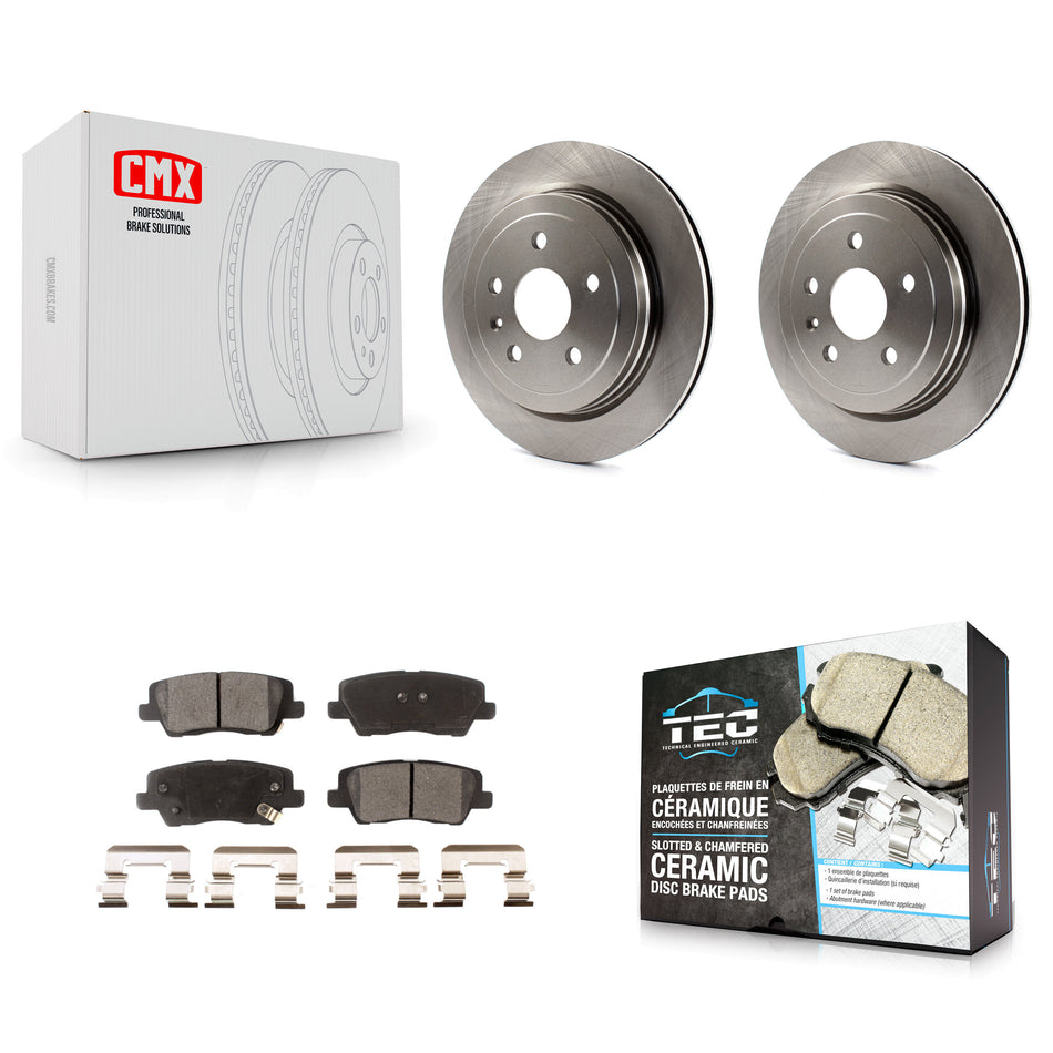 Rear Disc Brake Rotors And Ceramic Pads Kit For Cadillac CTS K8T-101680