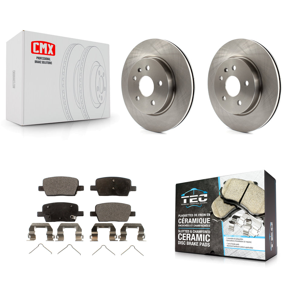 Rear Disc Brake Rotors And Ceramic Pads Kit For Chevrolet Camaro Cadillac CT6 K8T-101686