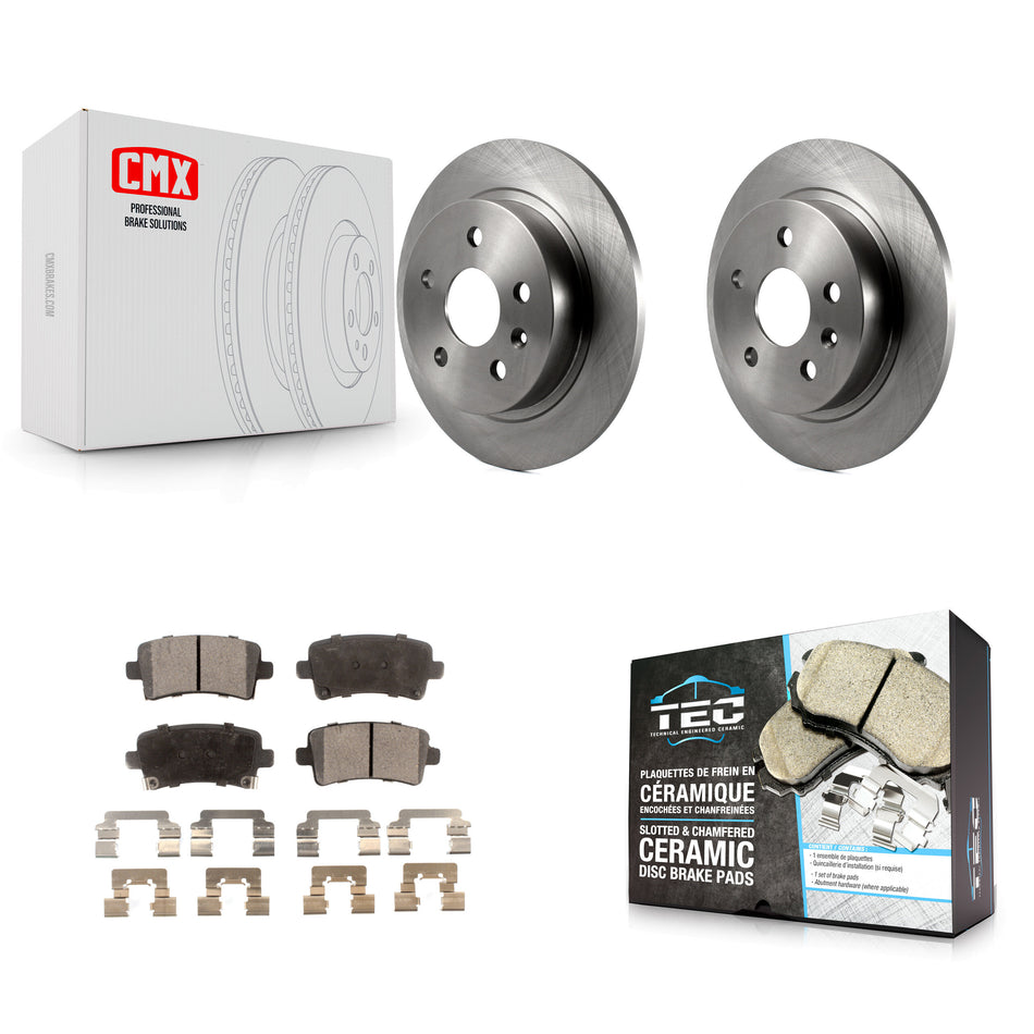 Rear Disc Brake Rotors And Ceramic Pads Kit For Chevrolet Malibu Buick LaCrosse Regal Limited K8T-101687