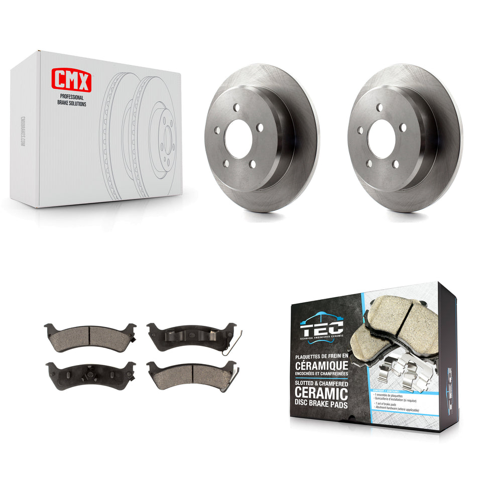 Rear Disc Brake Rotors And Ceramic Pads Kit For Ford Explorer Sport Trac K8T-101698