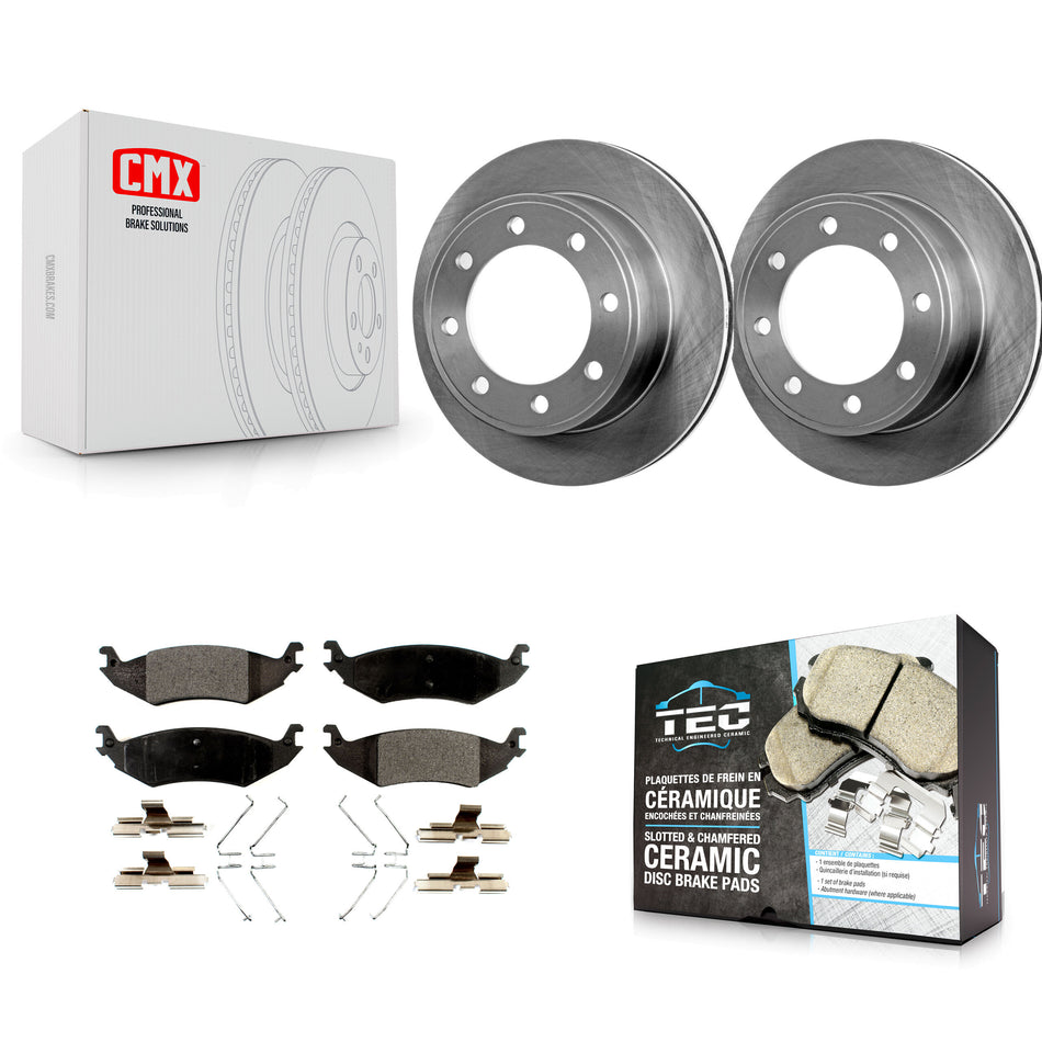 Rear Disc Brake Rotors And Ceramic Pads Kit For 2007 Ford E-150 To 10 16 06 K8T-101704