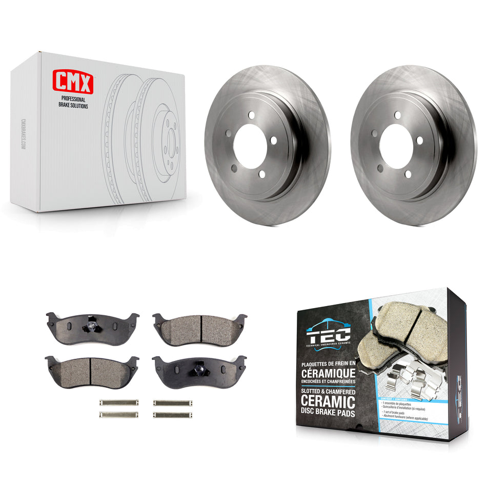 Rear Disc Brake Rotors And Ceramic Pads Kit For Ford Explorer Mercury Mountaineer K8T-101712