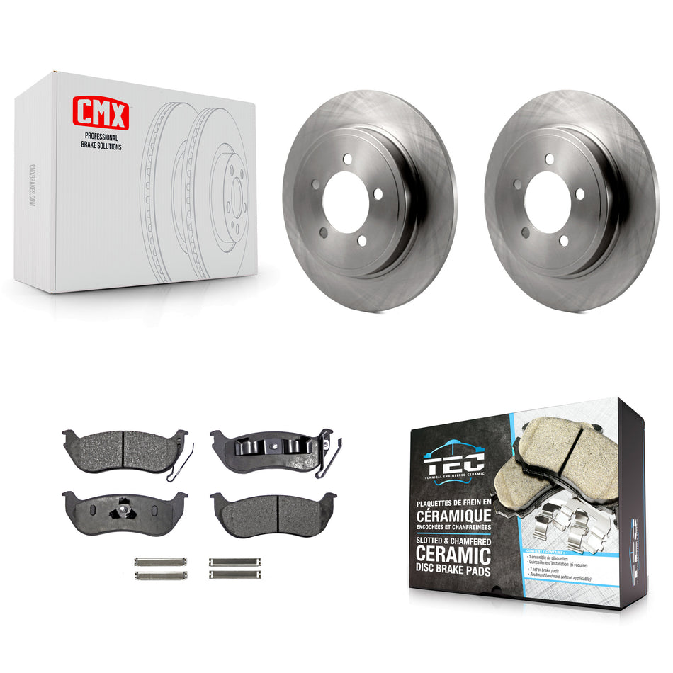 Rear Disc Brake Rotors And Ceramic Pads Kit For Ford Explorer Sport Trac Mercury Mountaineer K8T-101713