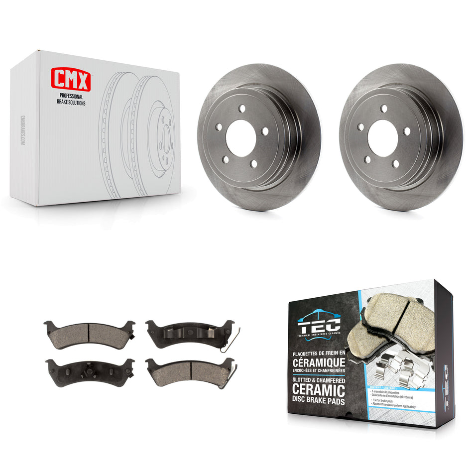 Rear Disc Brake Rotors And Ceramic Pads Kit For Ford Explorer Sport Trac K8T-101719