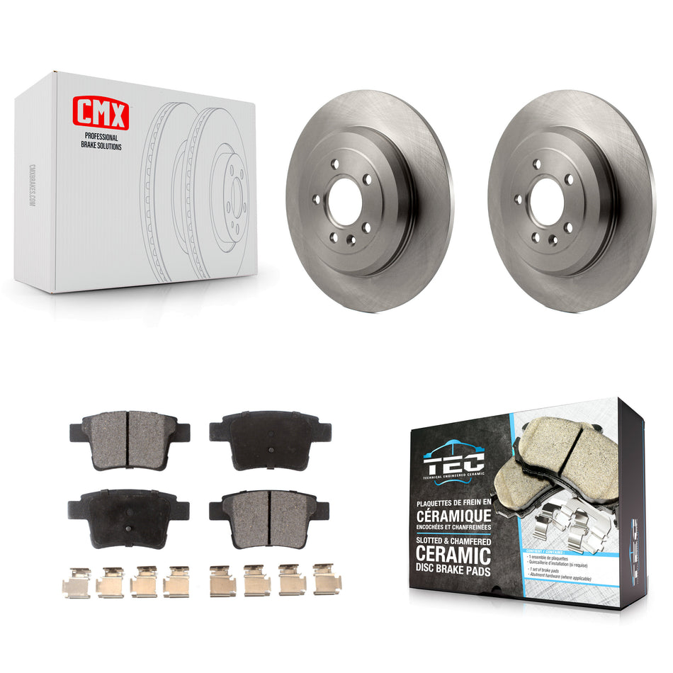 Rear Disc Brake Rotors And Ceramic Pads Kit For Ford Five Hundred Freestyle Taurus Mercury Montego X Sable K8T-101742