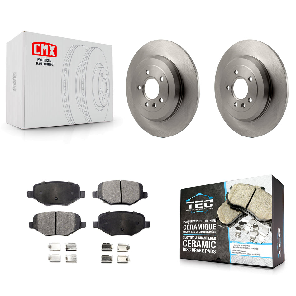 Rear Disc Brake Rotors And Ceramic Pads Kit For Ford Explorer Edge Taurus Flex Lincoln MKX MKS MKT K8T-101743
