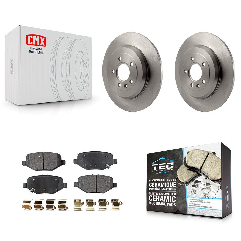 Rear Disc Brake Rotors & Ceramic Pad Kit For 2015 Ford Explorer Without Heavy Duty Brakes K8T-101744
