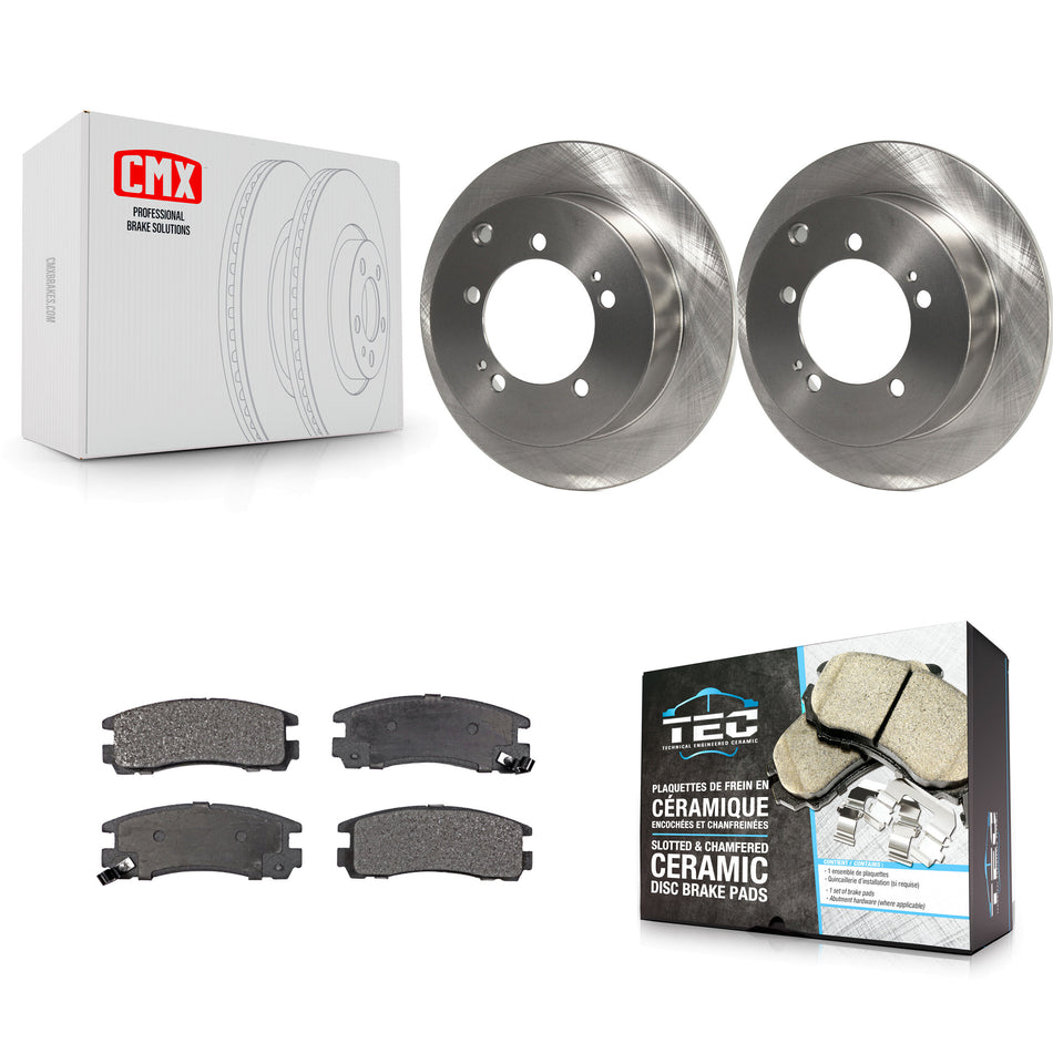 Rear Disc Brake Rotors And Ceramic Pads Kit For Mitsubishi Chrysler Sebring Dodge Eclipse Stratus Galant Avenger Eagle Talon K8T-101764