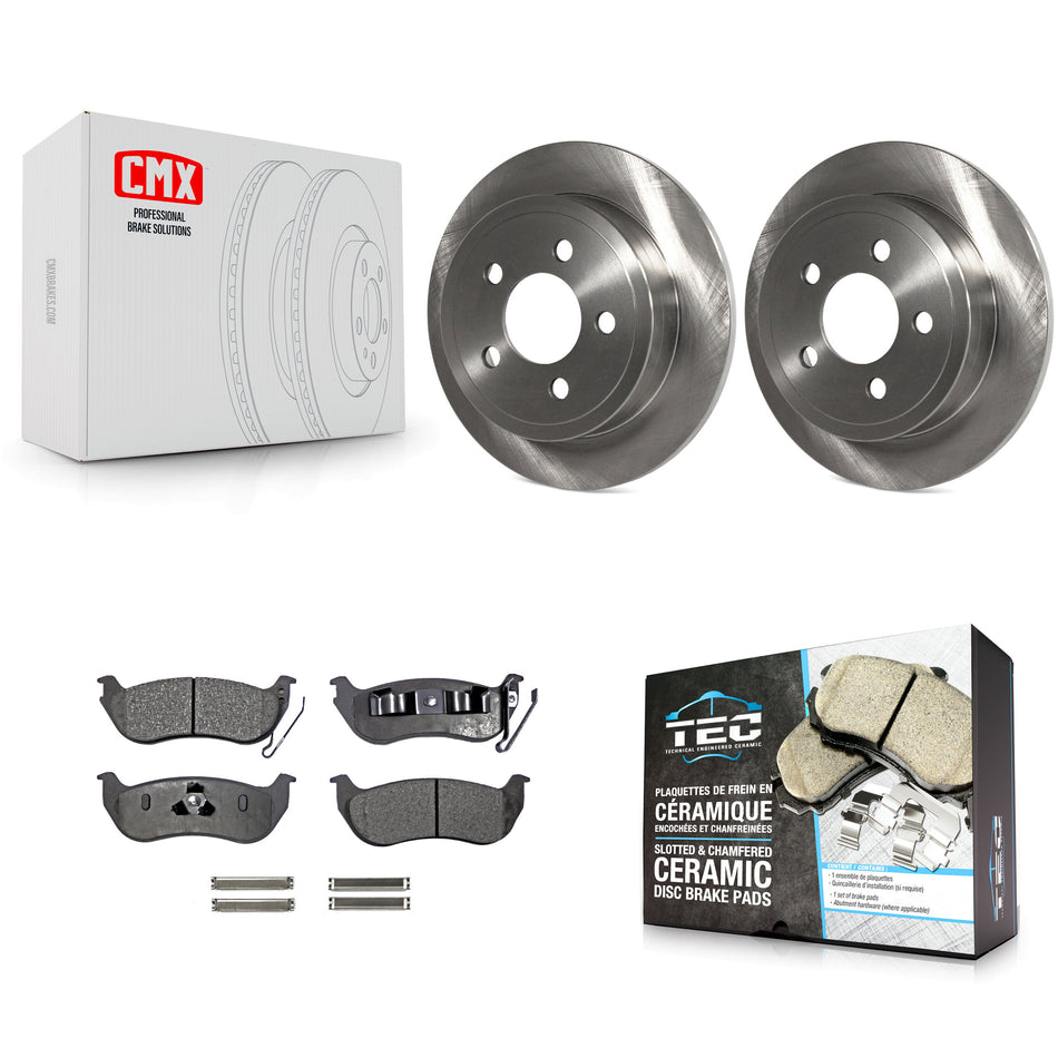 Rear Disc Brake Rotors And Ceramic Pads Kit For Jeep Liberty Wrangler TJ K8T-101771