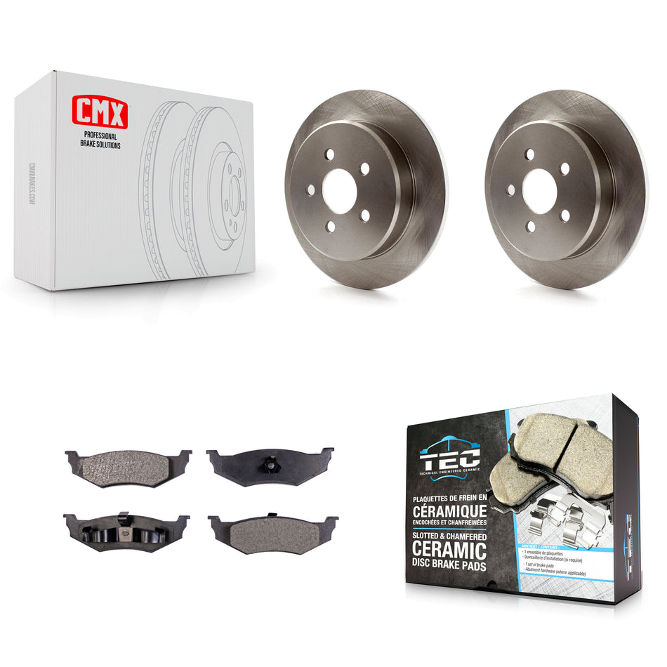 Rear Disc Brake Rotors And Ceramic Pads Kit For Chrysler PT Cruiser Dodge Neon K8T-101772