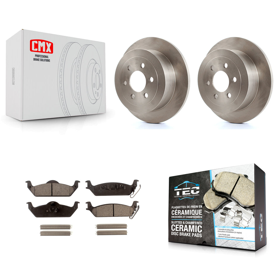 Rear Disc Brake Rotors And Ceramic Pads Kit For 2003-2004 Dodge Dakota K8T-101775