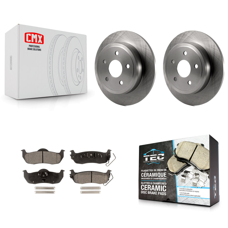 Rear Disc Brake Rotors And Ceramic Pads Kit For Jeep Grand Cherokee Commander K8T-101780