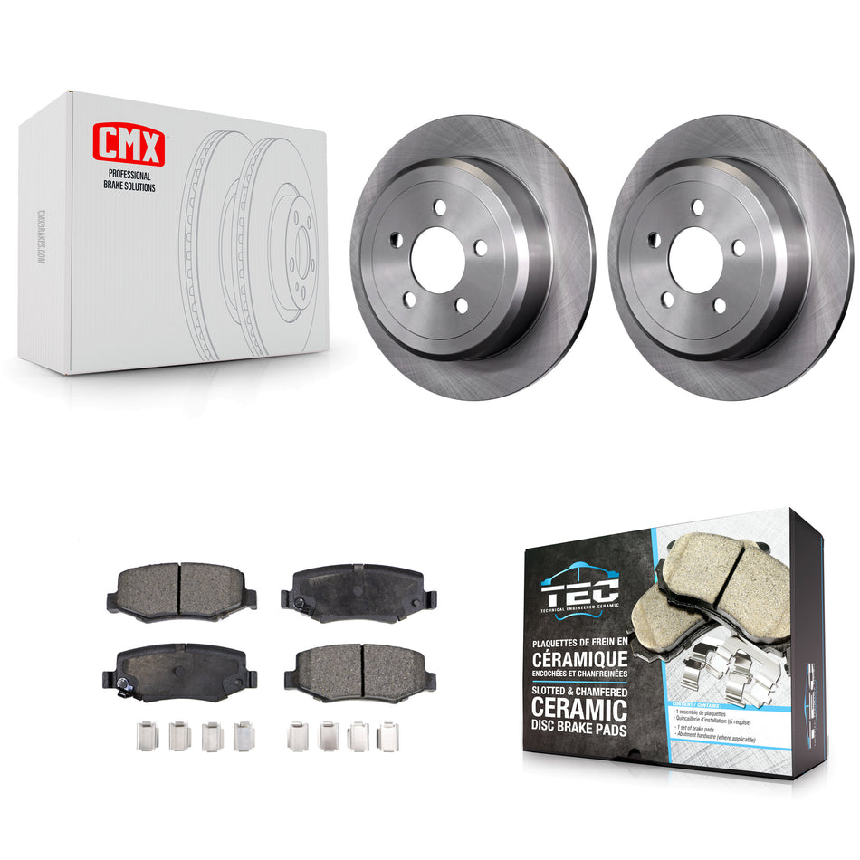 Rear Disc Brake Rotors And Ceramic Pads Kit For Jeep Liberty Dodge Nitro K8T-101789