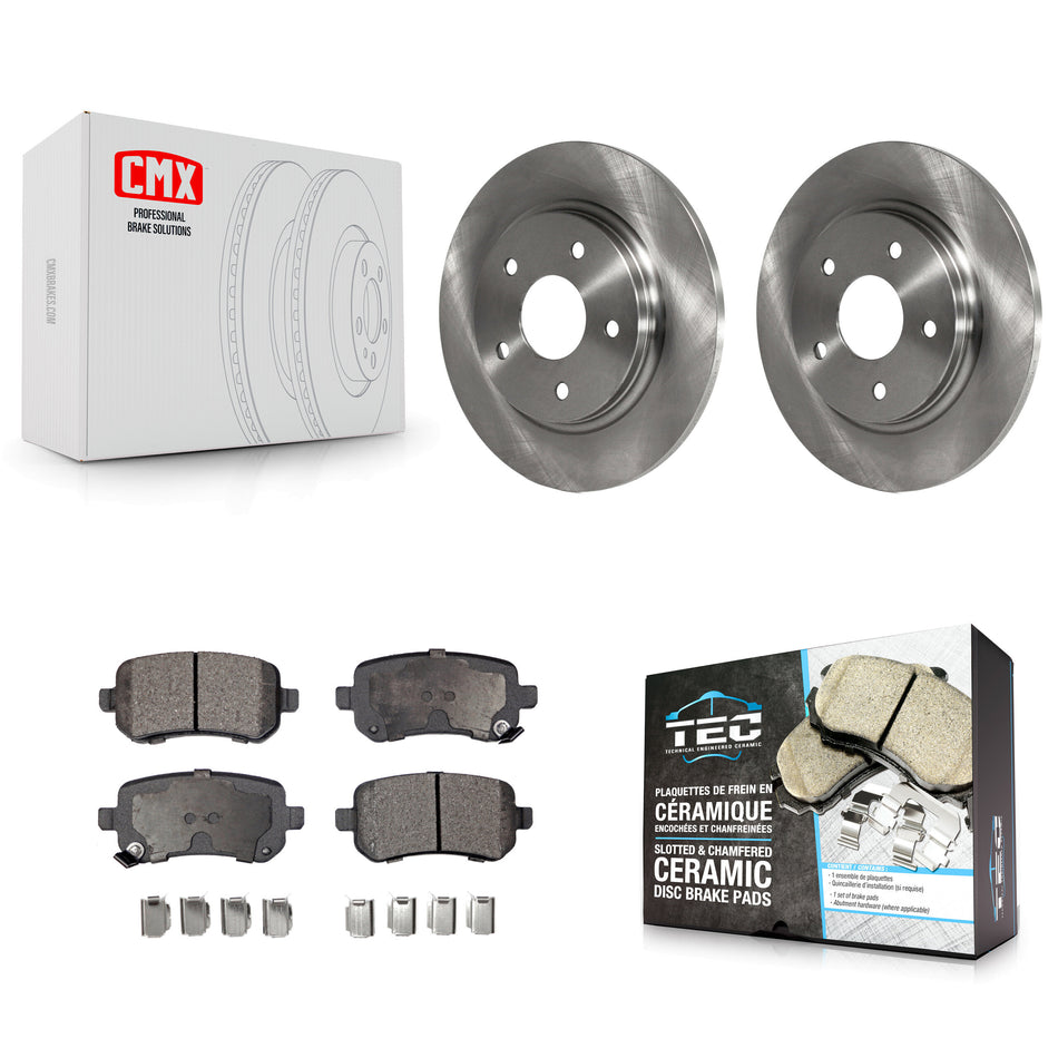 Rear Disc Brake Rotors And Ceramic Pads Kit For Dodge Grand Caravan Chrysler Town & Country Journey Volkswagen Routan Ram C/V K8T-101794