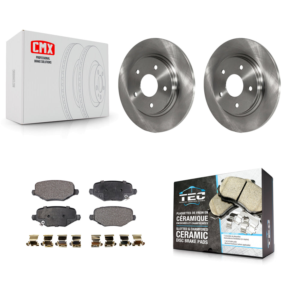Rear Disc Brake Rotors And Ceramic Pads Kit For Dodge Grand Caravan Chrysler Town & Country Journey Ram C/V Volkswagen Routan K8T-101796