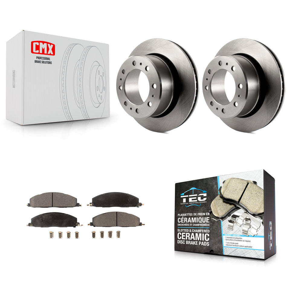 Rear Disc Brake Rotors And Ceramic Pads Kit For Ram 2500 3500 1500 Dodge K8T-101797