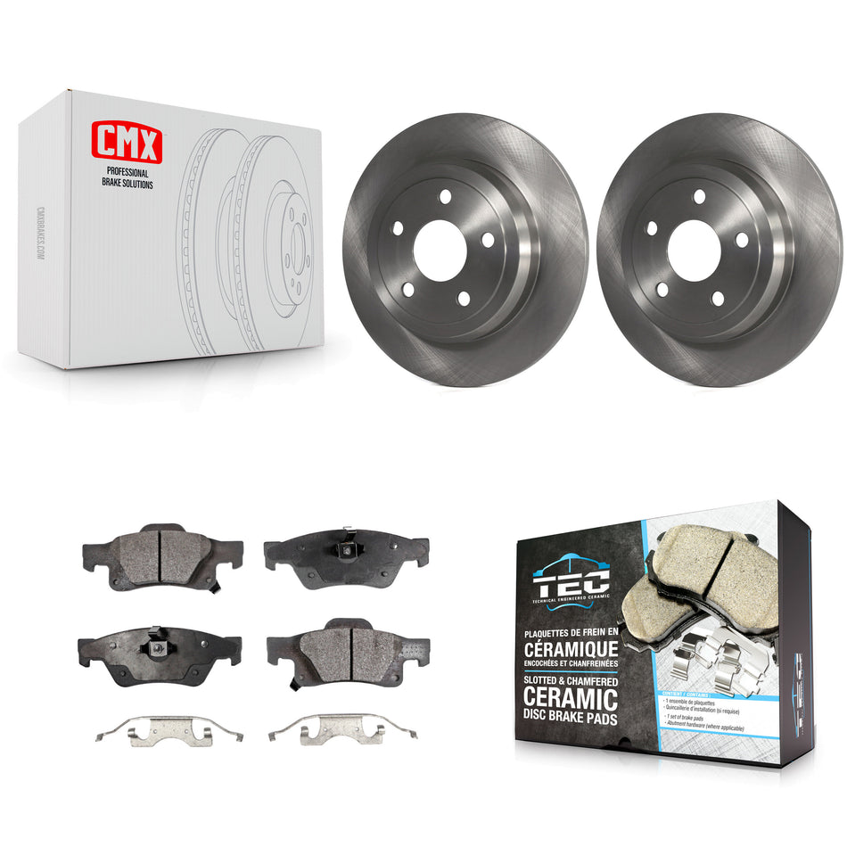 Rear Disc Brake Rotors And Ceramic Pads Kit For Jeep Grand Cherokee Dodge Durango K8T-101798