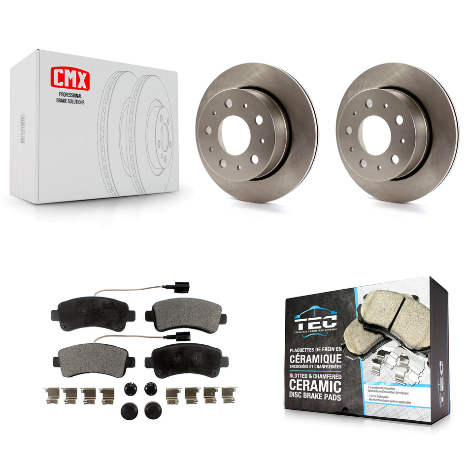 Rear Disc Brake Rotors And Ceramic Pads Kit For Ram ProMaster 1500 2500 3500 K8T-101805