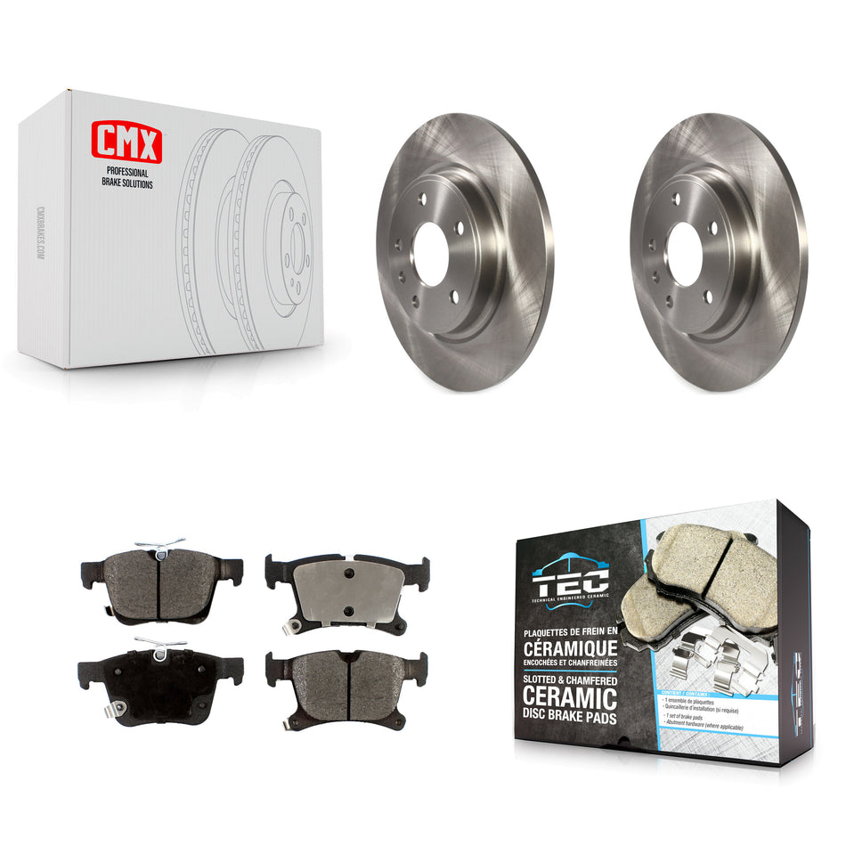 Rear Disc Brake Rotors And Ceramic Pads Kit For Chrysler Pacifica Voyager Grand Caravan K8T-101808