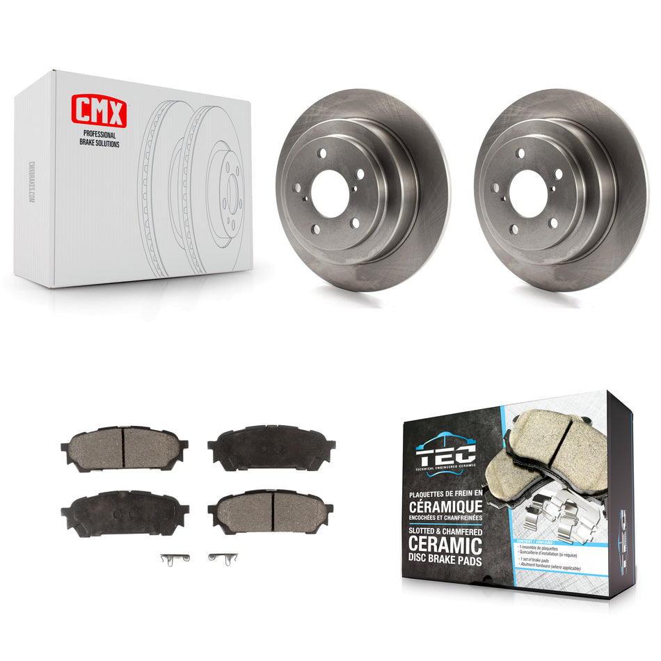 Rear Disc Brake Rotors And Ceramic Pads Kit For Subaru Forester Impreza Saab 9-2X K8T-101810