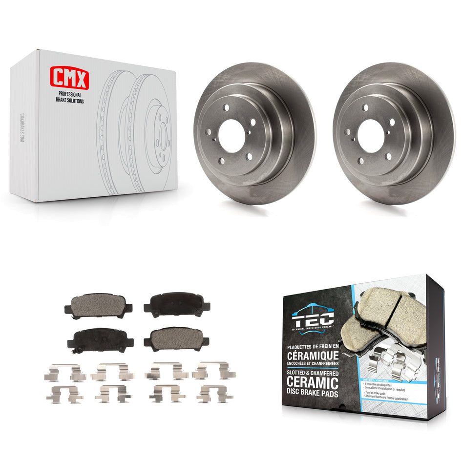 Rear Disc Brake Rotors And Ceramic Pads Kit For Subaru Forester Impreza K8T-101812