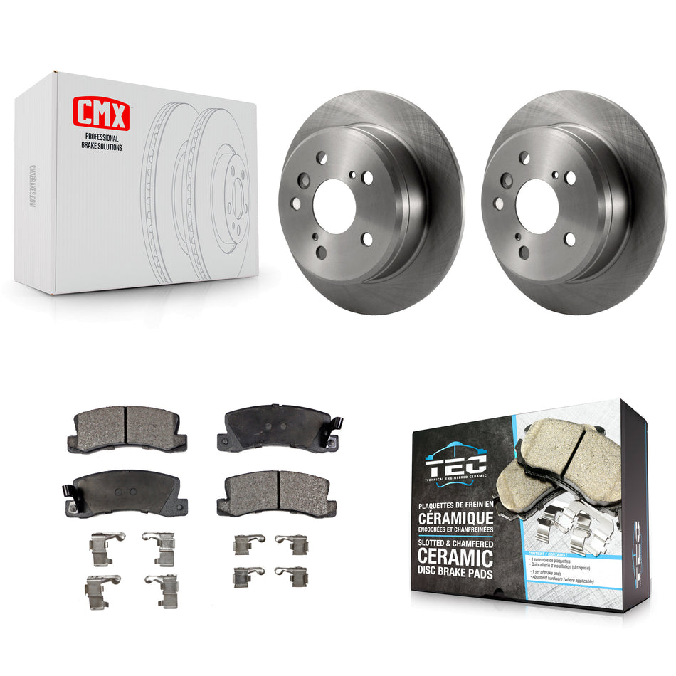 Rear Disc Brake Rotors And Ceramic Pads Kit For Toyota Camry Lexus ES300 Solara K8T-101814