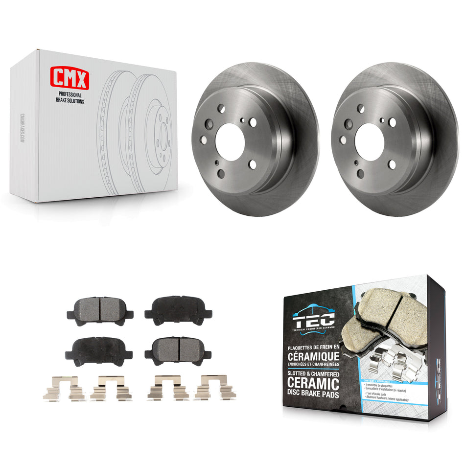 Rear Disc Brake Rotors And Ceramic Pads Kit For Toyota Camry Solara K8T-101815