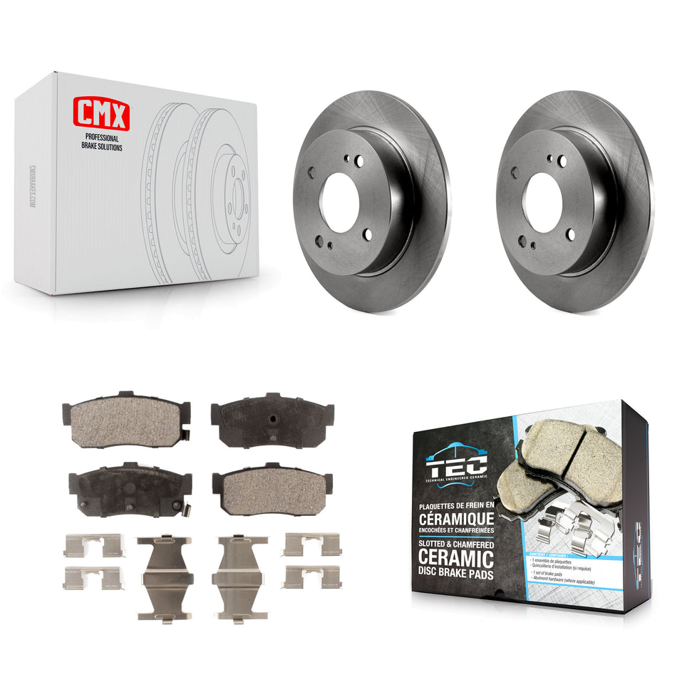 Rear Disc Brake Rotors And Ceramic Pads Kit For Nissan Altima Sentra Infiniti G20 INFINITI K8T-101820