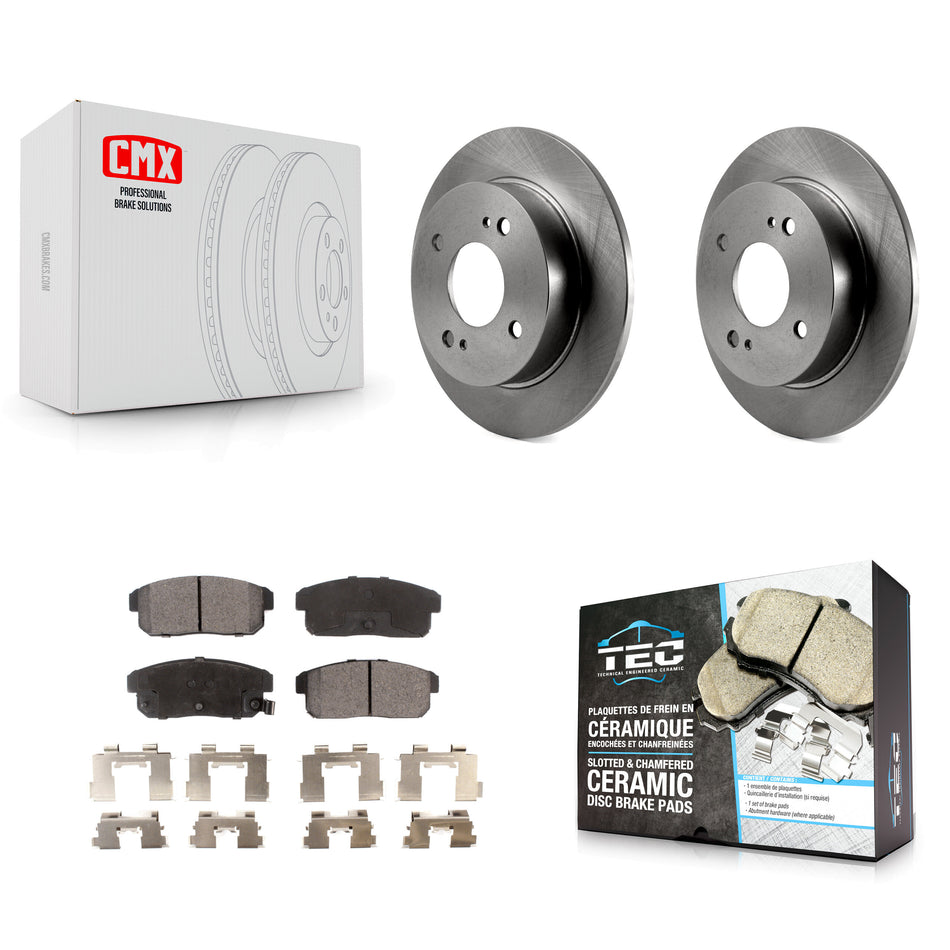Rear Disc Brake Rotors And Ceramic Pads Kit For Nissan Sentra Infiniti G20 INFINITI K8T-101821