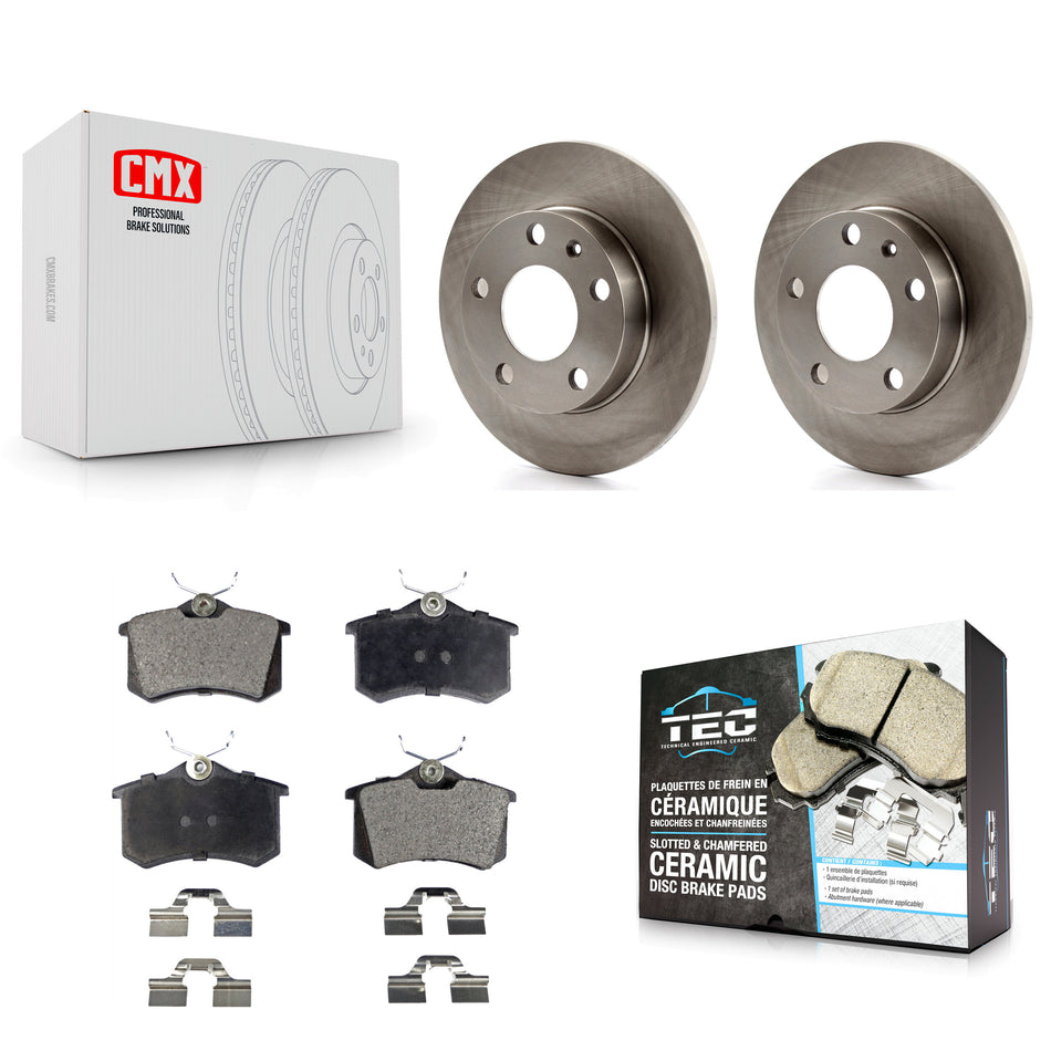 Rear Disc Brake Rotors And Ceramic Pads Kit For Audi A4 S4 K8T-101824