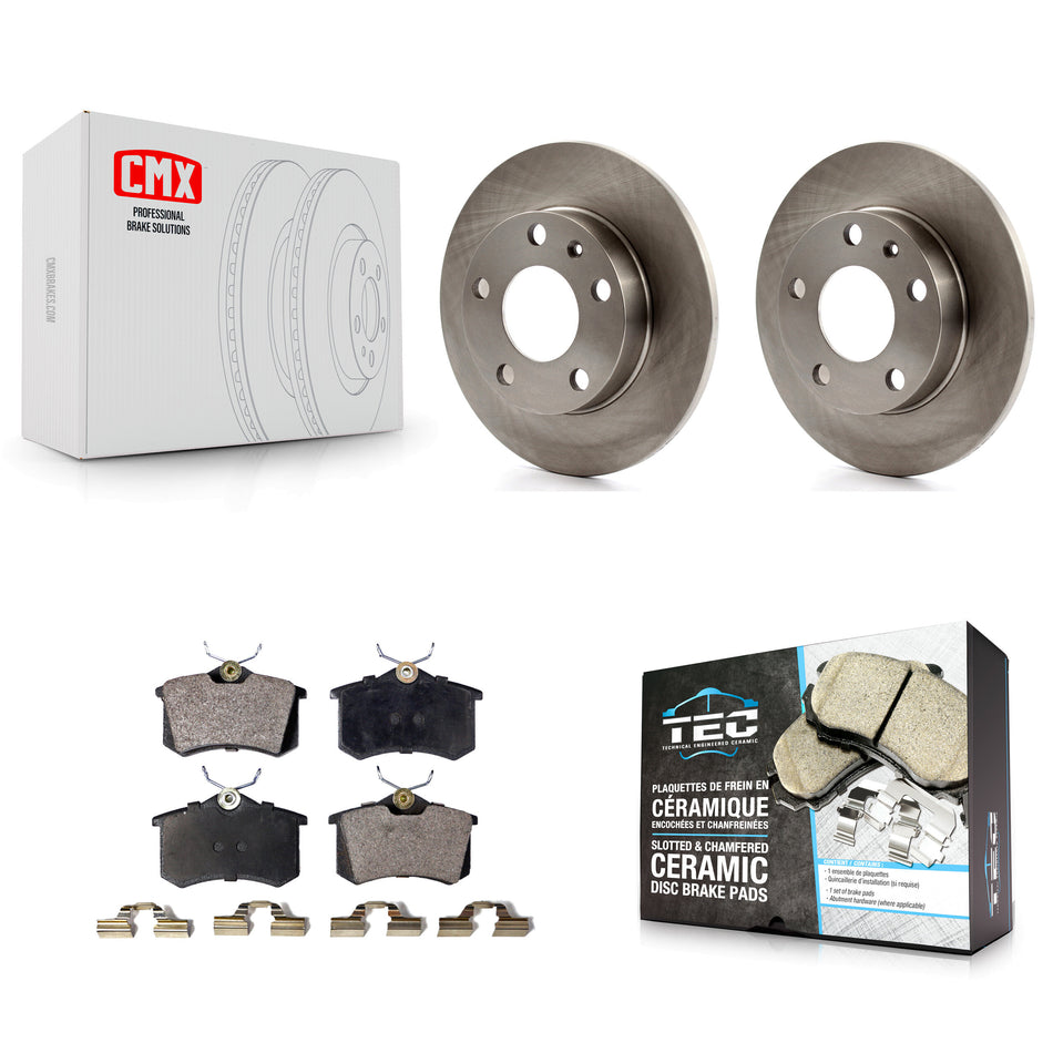 Rear Disc Brake Rotors And Ceramic Pads Kit For Audi A4 Quattro With 245mm Diameter Rotor K8T-101825