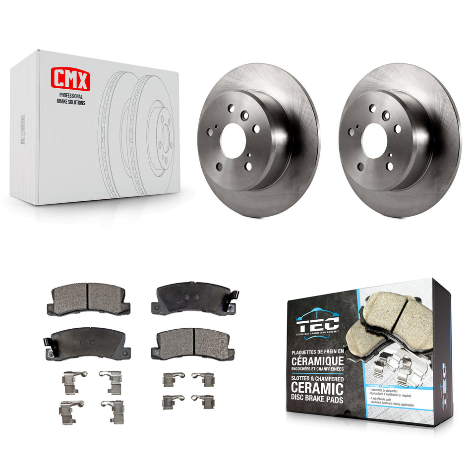 Rear Disc Brake Rotors And Ceramic Pads Kit For Toyota Camry Lexus RX300 ES300 K8T-101826