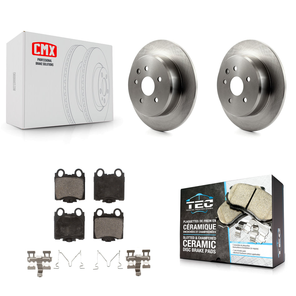 Rear Disc Brake Rotors And Ceramic Pads Kit For Lexus GS300 SC430 IS300 GS400 GS430 K8T-101837