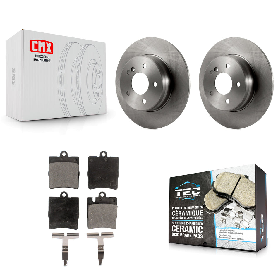 Rear Disc Brake Rotors And Ceramic Pads Kit For Mercedes-Benz E320 C230 C240 CLK320 CLK350 C320 C280 E430 SLK350 CLK430 C350 SLK300 K8T-101839