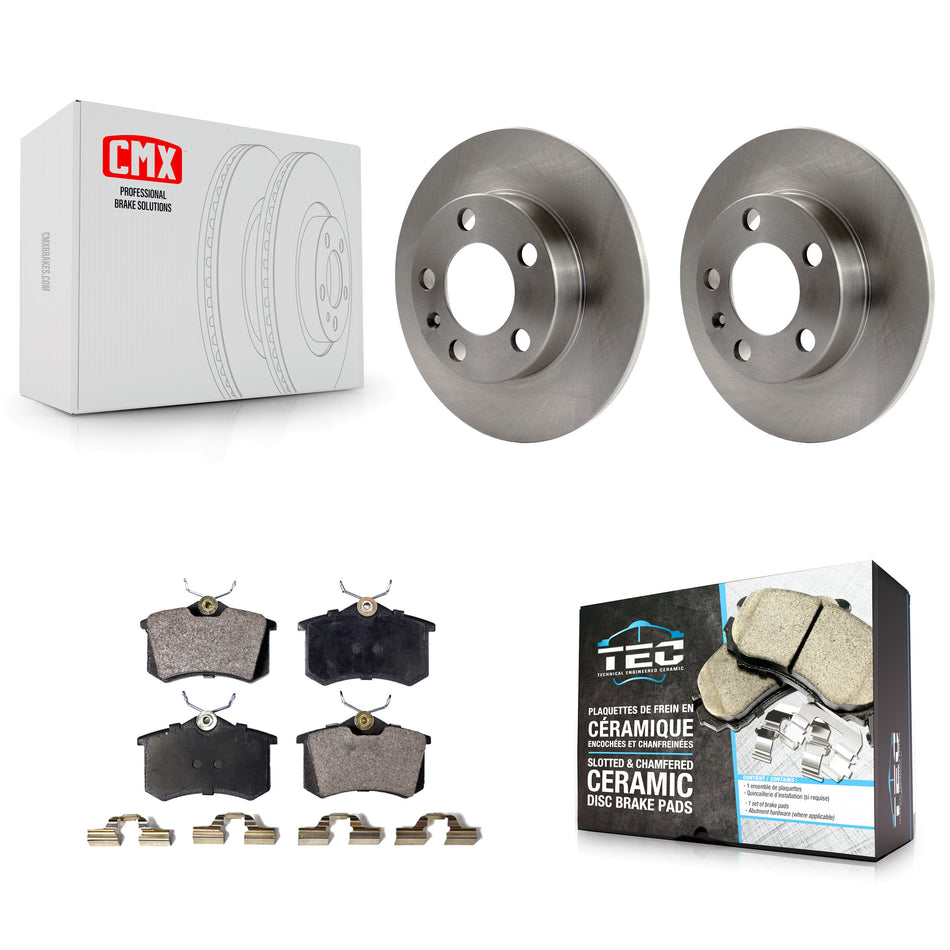 Rear Disc Brake Rotors And Ceramic Pads Kit For Volkswagen Jetta Beetle Golf Audi TT City K8T-101842