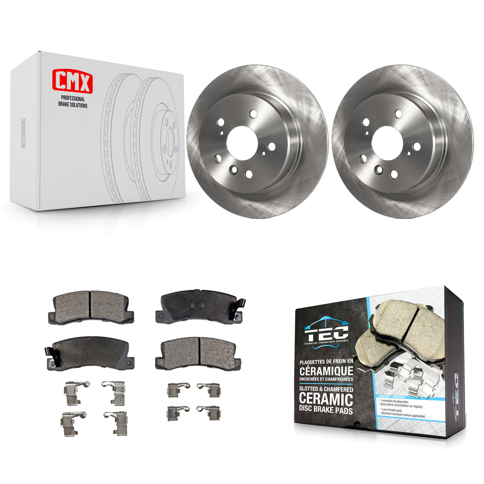 Rear Disc Brake Rotors And Ceramic Pads Kit For 1999-2003 Lexus RX300 AWD K8T-101844