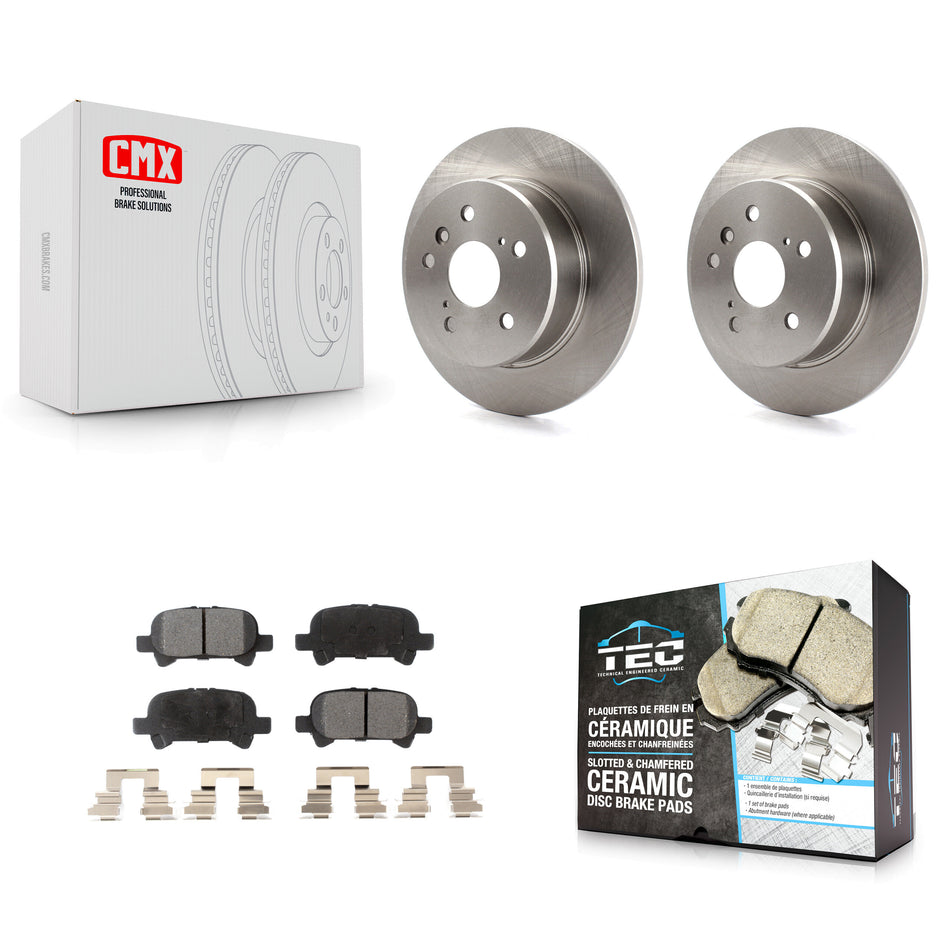 Rear Disc Brake Rotors And Ceramic Pads Kit For 2000-2004 Toyota Avalon K8T-101847