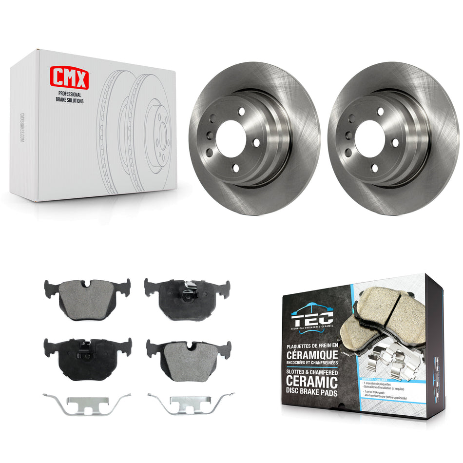 Rear Disc Brake Rotors And Ceramic Pads Kit For BMW X5 K8T-101860