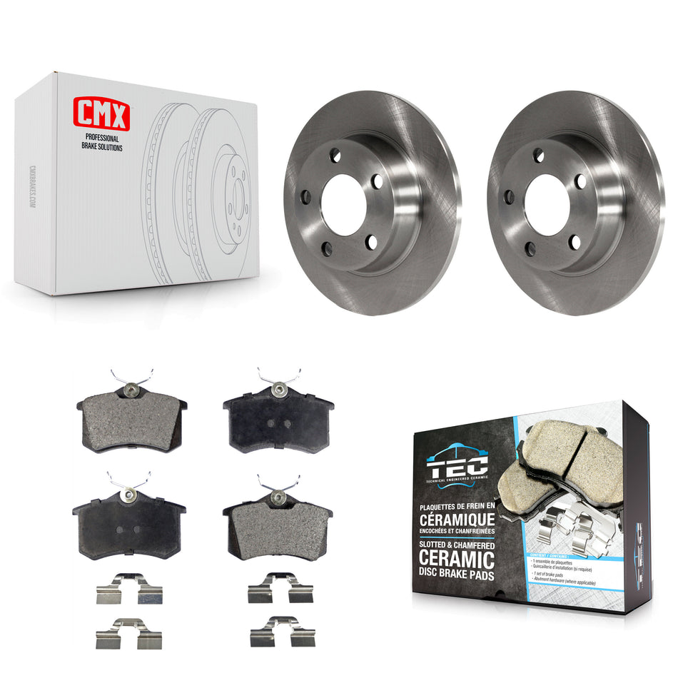 Rear Disc Brake Rotors And Ceramic Pads Kit For Audi A6 Quattro Allroad K8T-101861