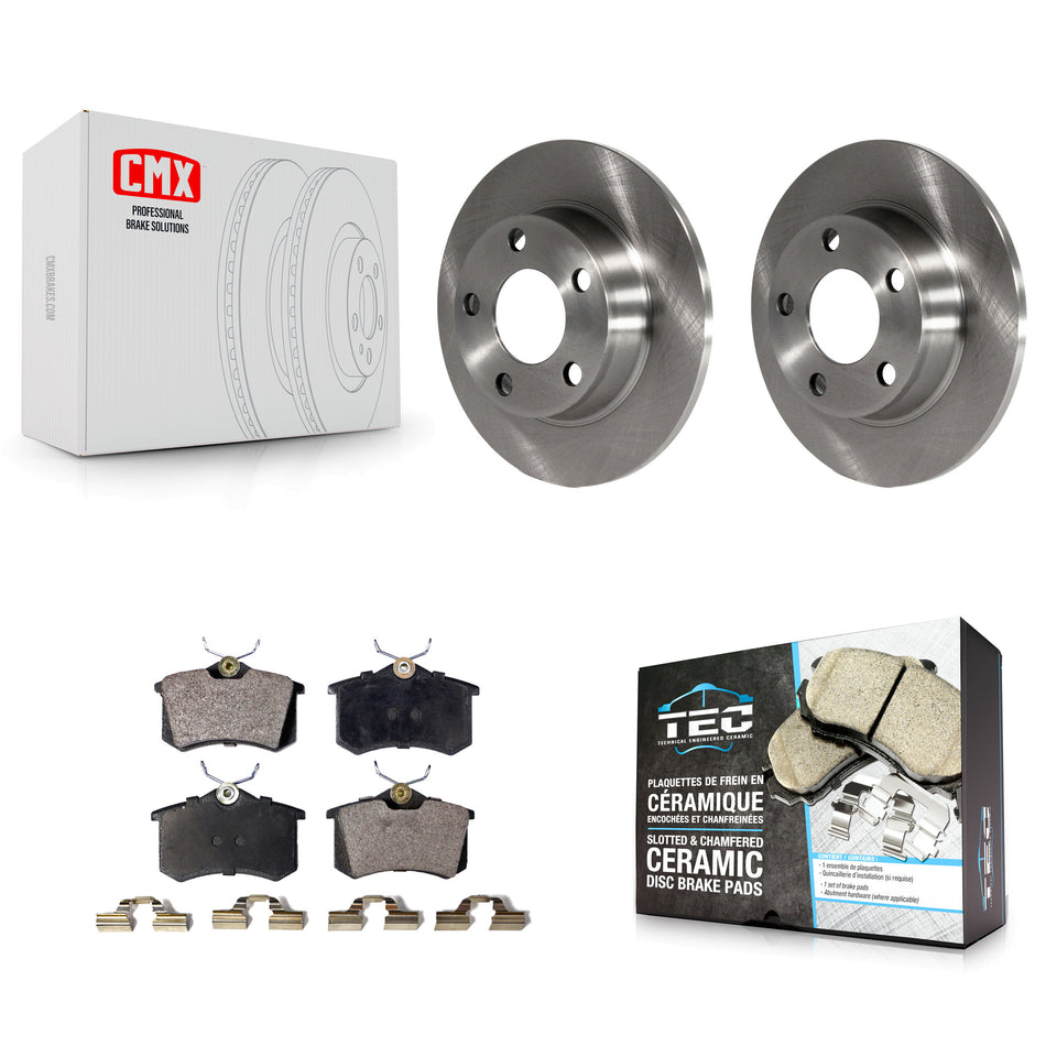 Rear Disc Brake Rotors And Ceramic Pads Kit For Audi A6 Quattro Allroad K8T-101862