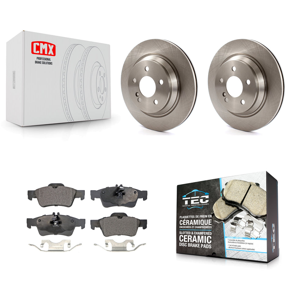 Rear Disc Brake Rotors And Ceramic Pads Kit For 2003-2006 Mercedes-Benz S430 S500 AWD K8T-101864